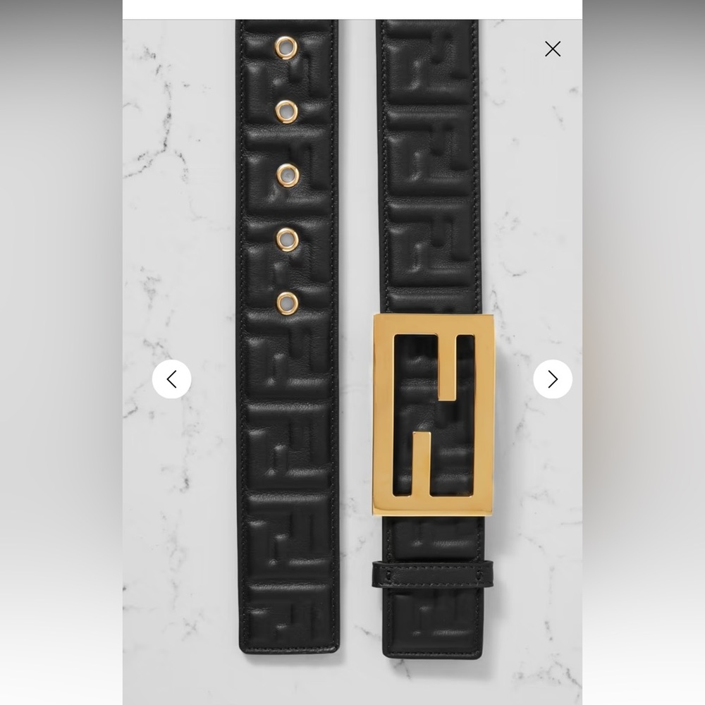 Fendi embossed leather belt black size 70 brand new - Picture 2 of 16